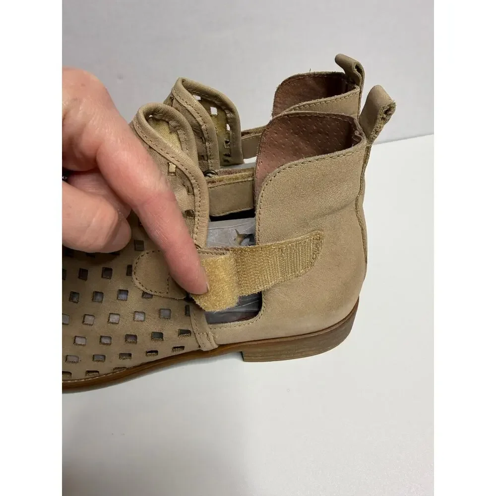 Anthropologie Musse & Cloud Calia Bootie Shoes Leather Perforated Size 41 US 9.5